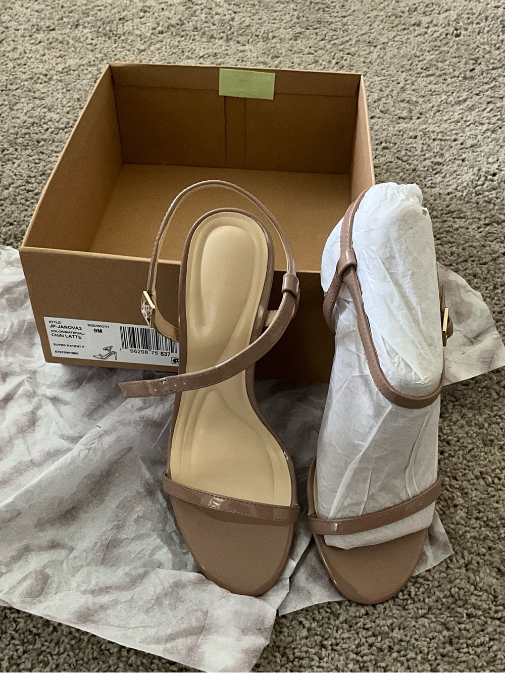 Jessica Simpson Nude/Taupe Ankle-Strap Sandals